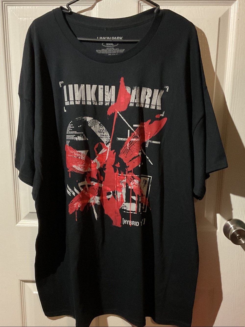 Linkin Park Men’s Black Short Sleeve Graphic Tee with Red Artwork